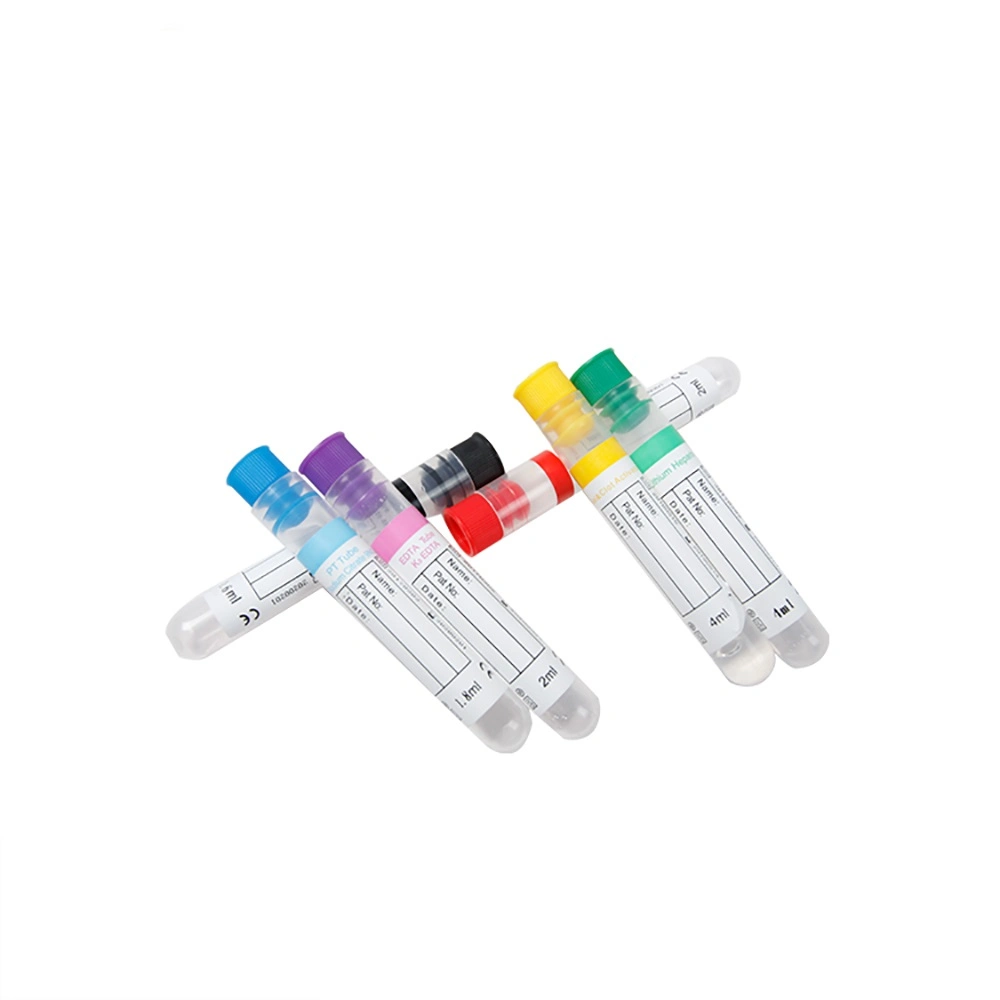 Utilisation de taille différente Medical gel clot&amp;caillot ESR d'EDTA PT héparine Tubes de prélèvement sanguin de glucose