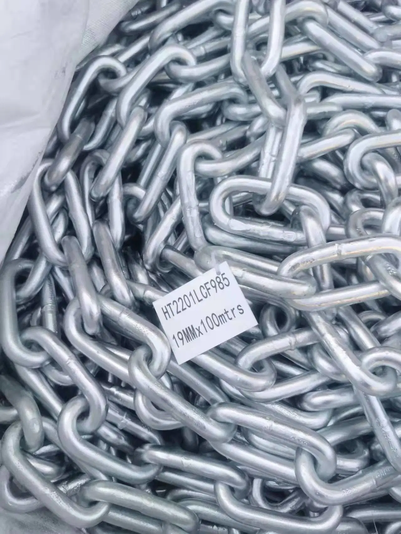 30 Years Chain Factory G80 Lashing Chain Hot DIP Galvanized 13*82/13*80/14*80mm 20mn2 Container Lashing, Port Dock Cargo Transport