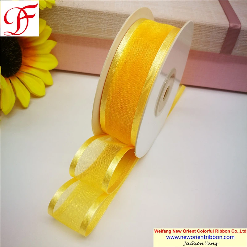 OEM 100% Nylon Sheer Organza Ribbon with Satin Edges for Gifts/Wedding/Wrapping/Party Decoration/Christmas/Packing/Garment