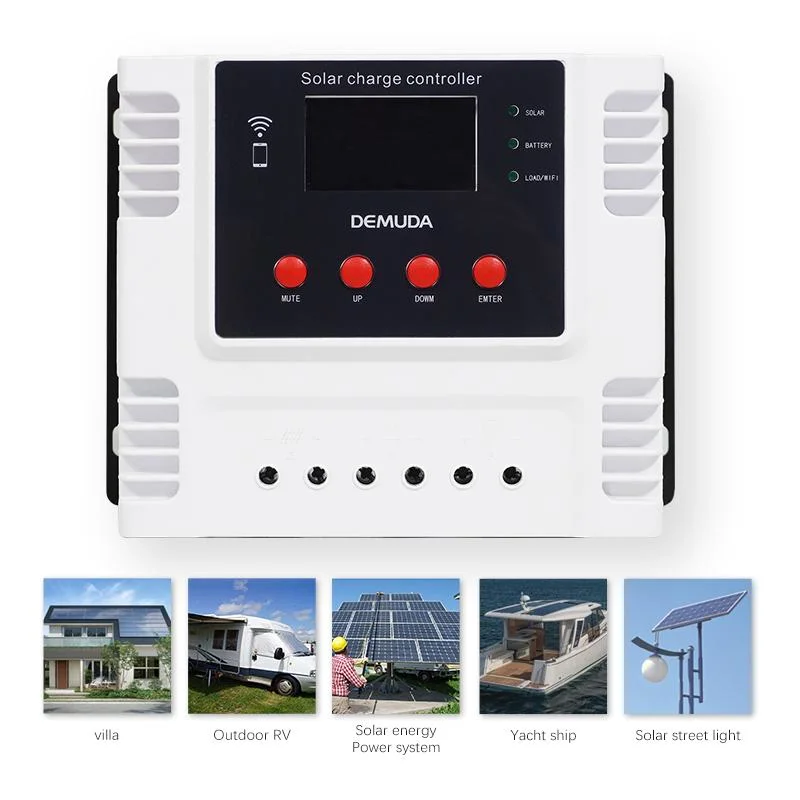 Wholesale/Supplier 60A 12V 24V/48V Auto Solar Charge Controller WiFi Apps Dual USB Battery PWM Controller for Solar Energy System