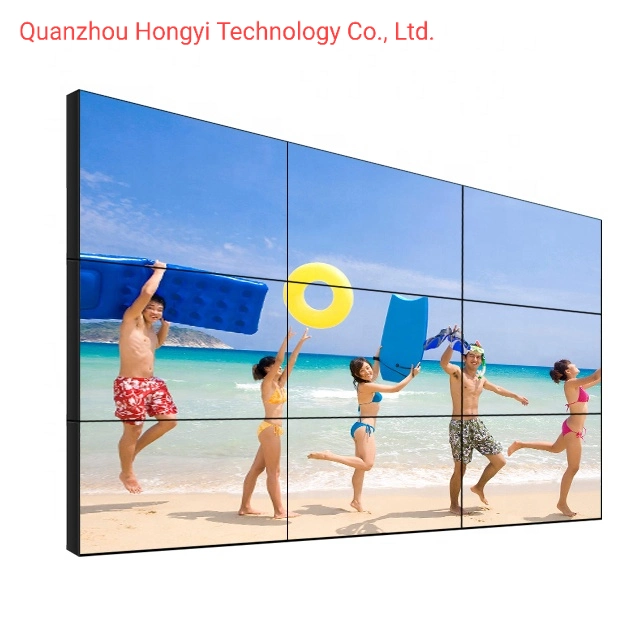 TV Studio 55" HD 3*3 LCD видеостена по горизонтали Настенный ЖК-экран рекламного проигрывателя
