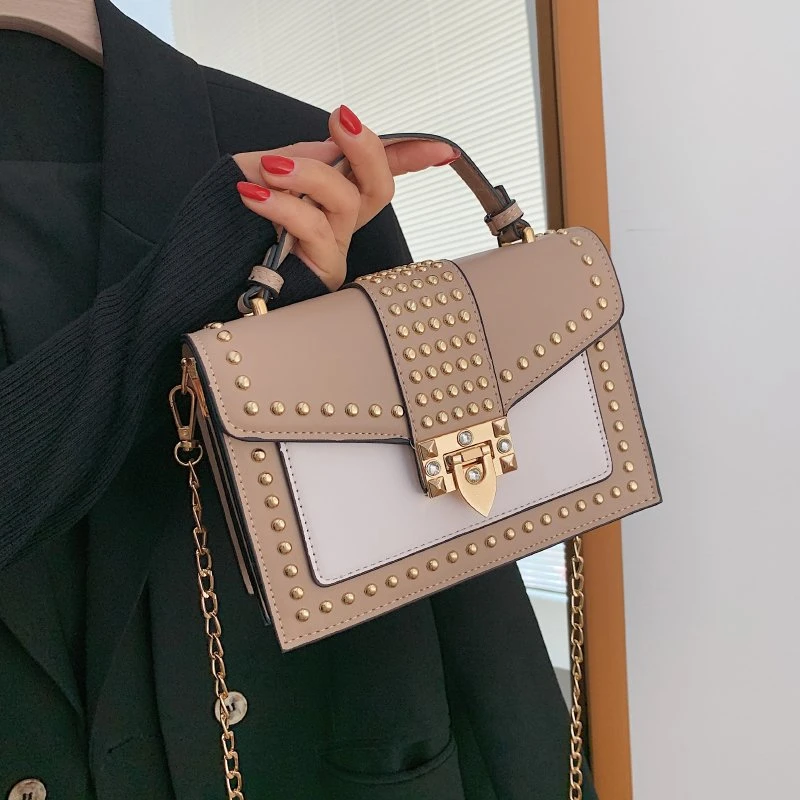 Мода Lady Bag; дамской сумочке; новых рейсов заклепки сумки