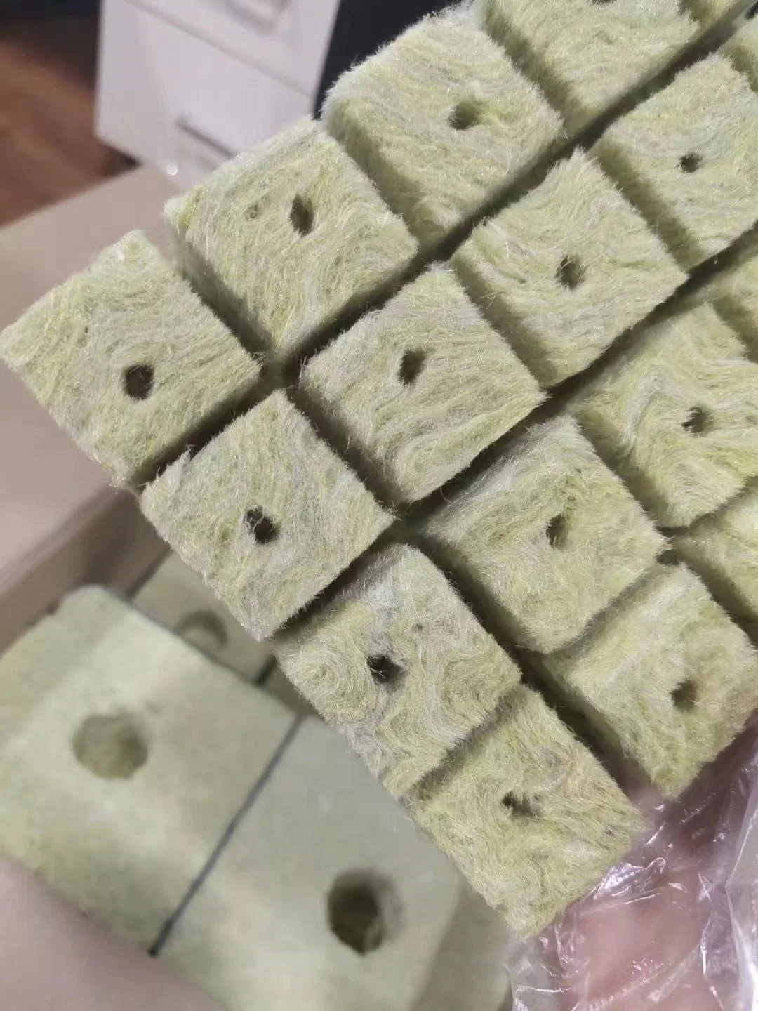 6X6 дюймов Rock Wool Grow Pling Block Agricultural Rock Wool Для гидропонного седлинга