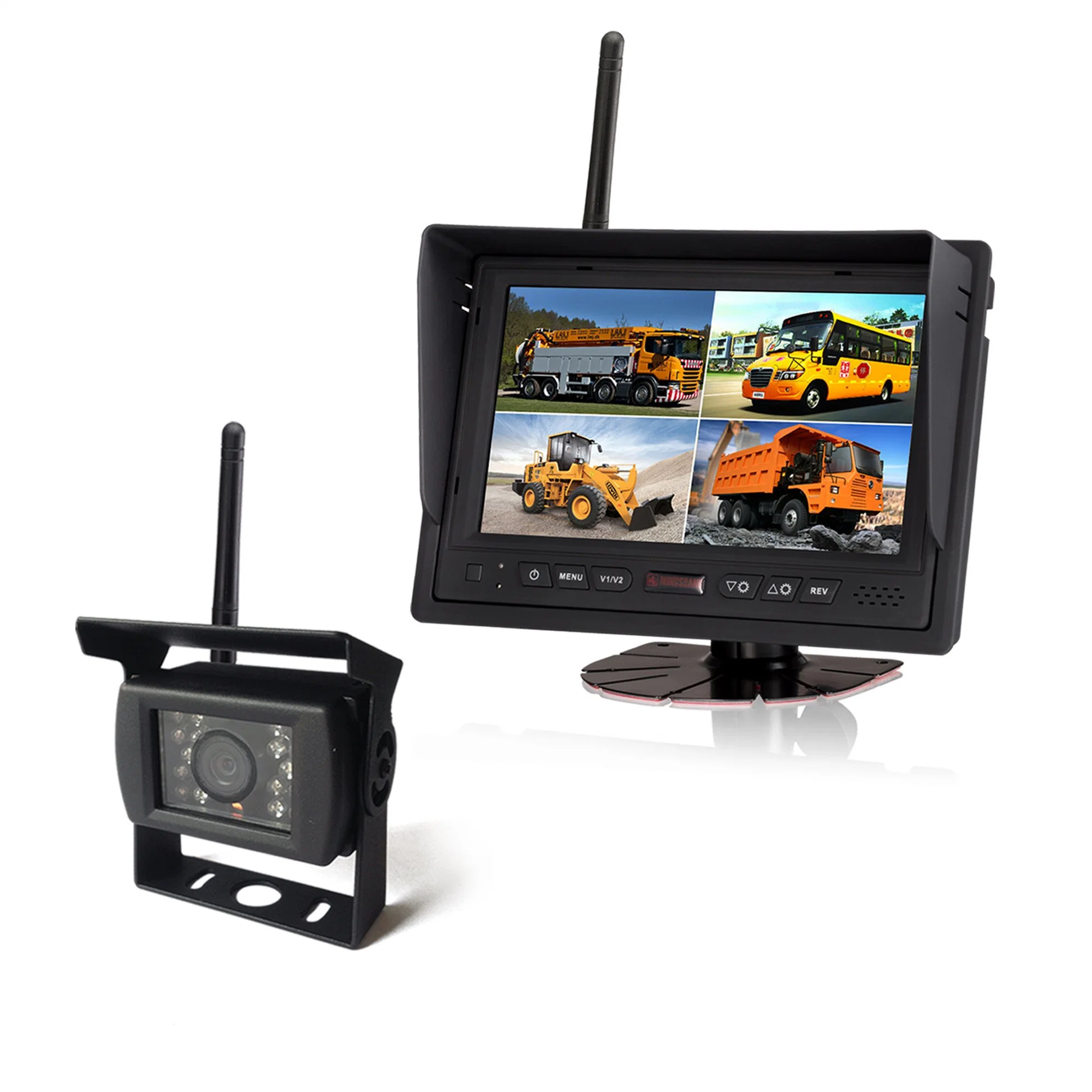 CCTV TFT LCD Monitor with Eight Language Menu and 10 to 32V DC Power Input for Car Rear View System