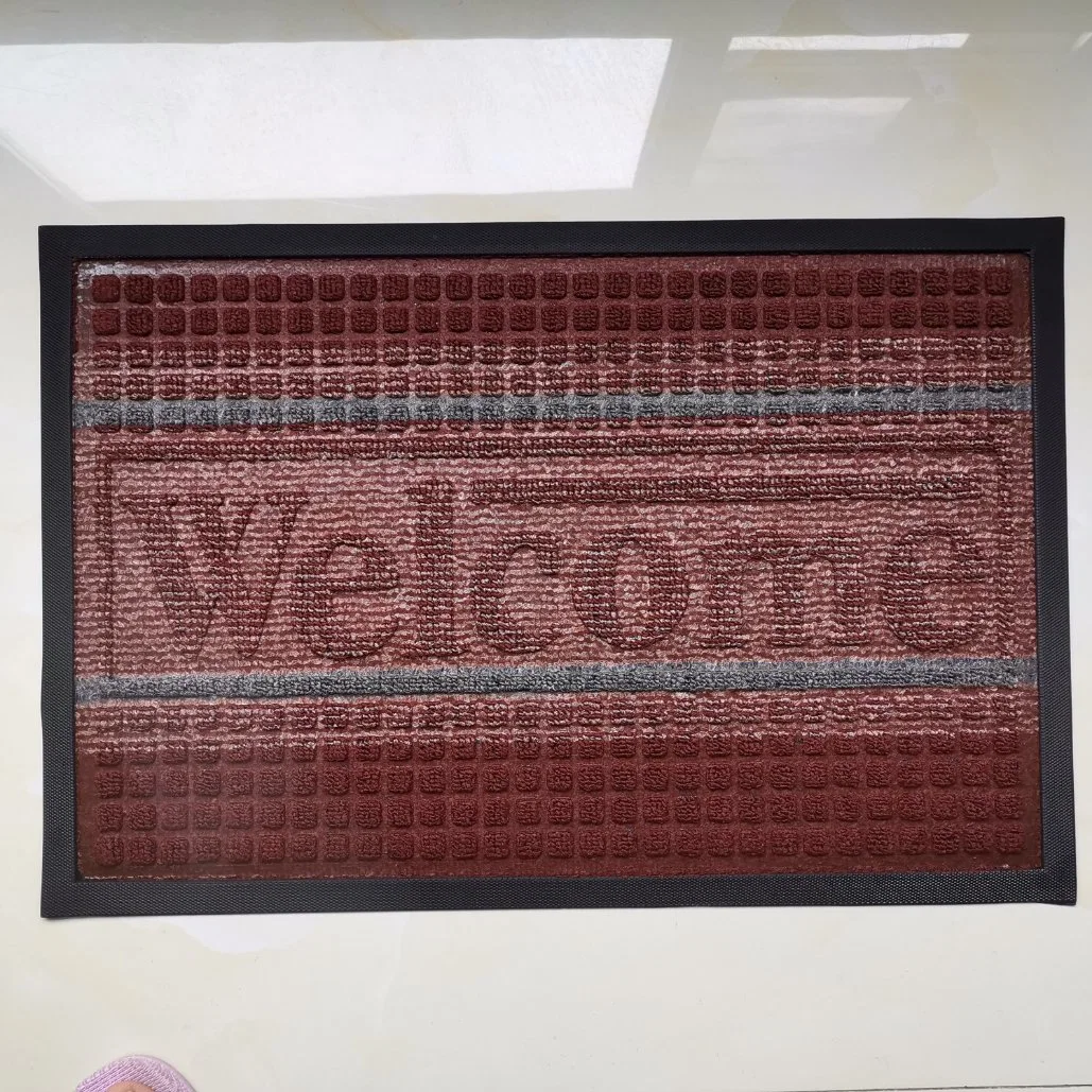 Nuevo Diseño de impresión personalizada Non-Slip Bienvenida no alfombrilla antideslizante Mat puerta impreso alfombra alfombra personalizada