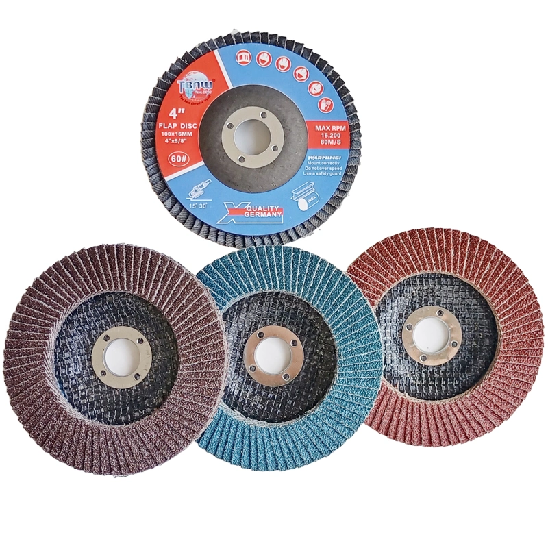 100mm Aluminium Oxide Grit 60 Flap Discs