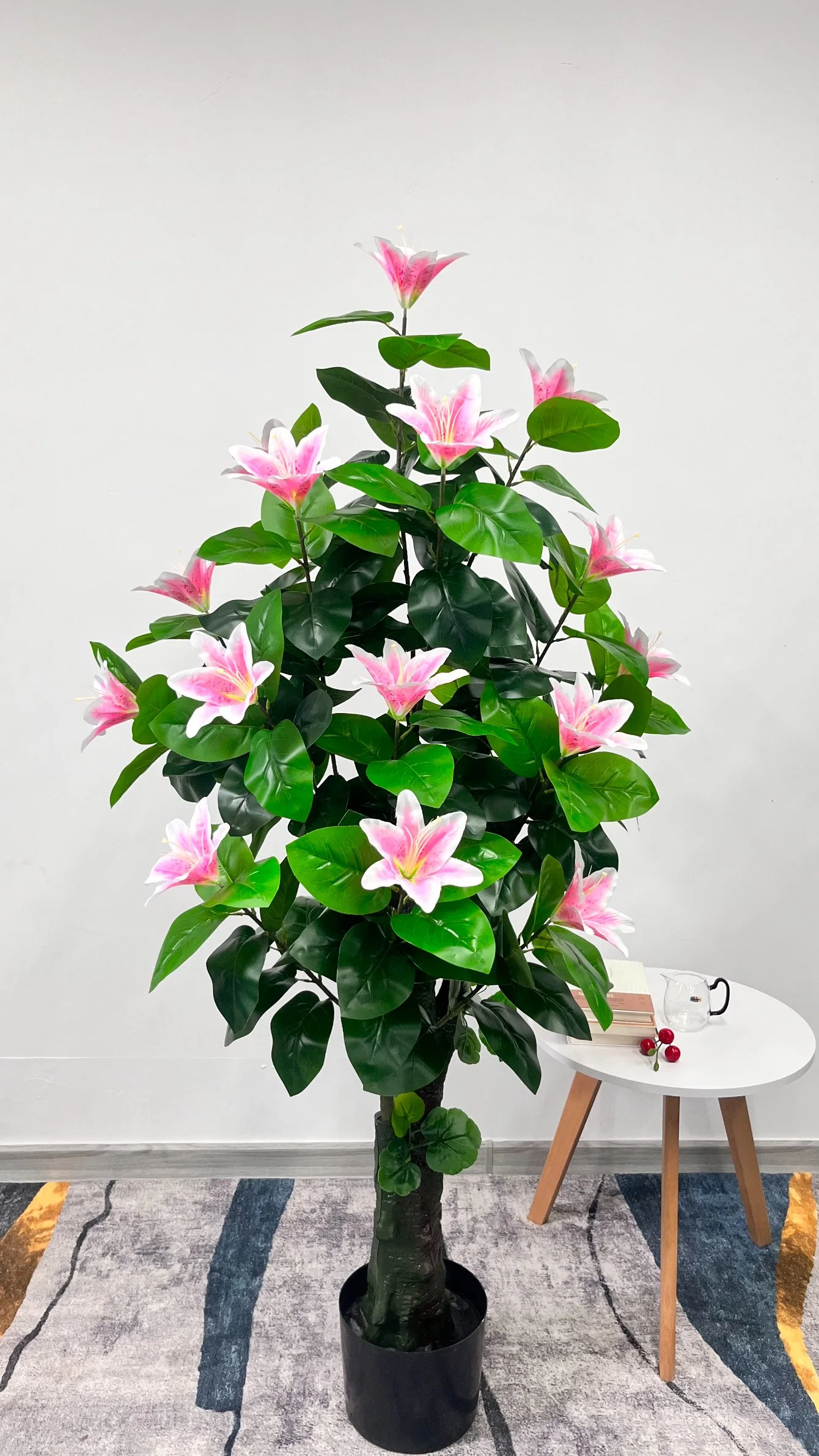 China Manufacture Golden Jade Pole Big Four Branches Love for a Hundred Years Can Be Customized, Artificial and Decorative Plant Pink Flower Tree