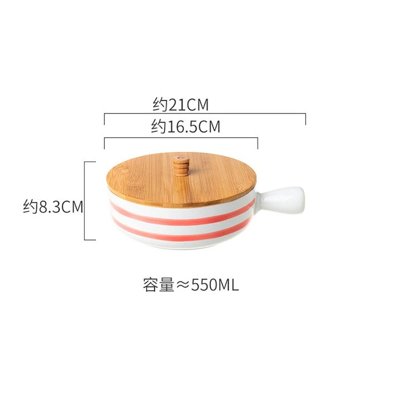 Салат суп керамическая Чаша с крышкой и ручкой подарочный набор, пользовательские керамики соус рисовая лапша благодаря своим ельникам чашу для риса фрукты, установить