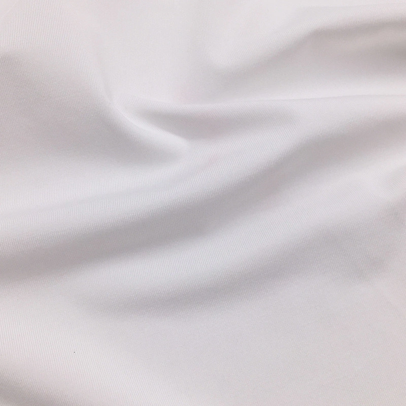 Fashion Top White GSM 200 Fabric for Elastic DTY Single Brush Knit Fabric Jersey Fabric