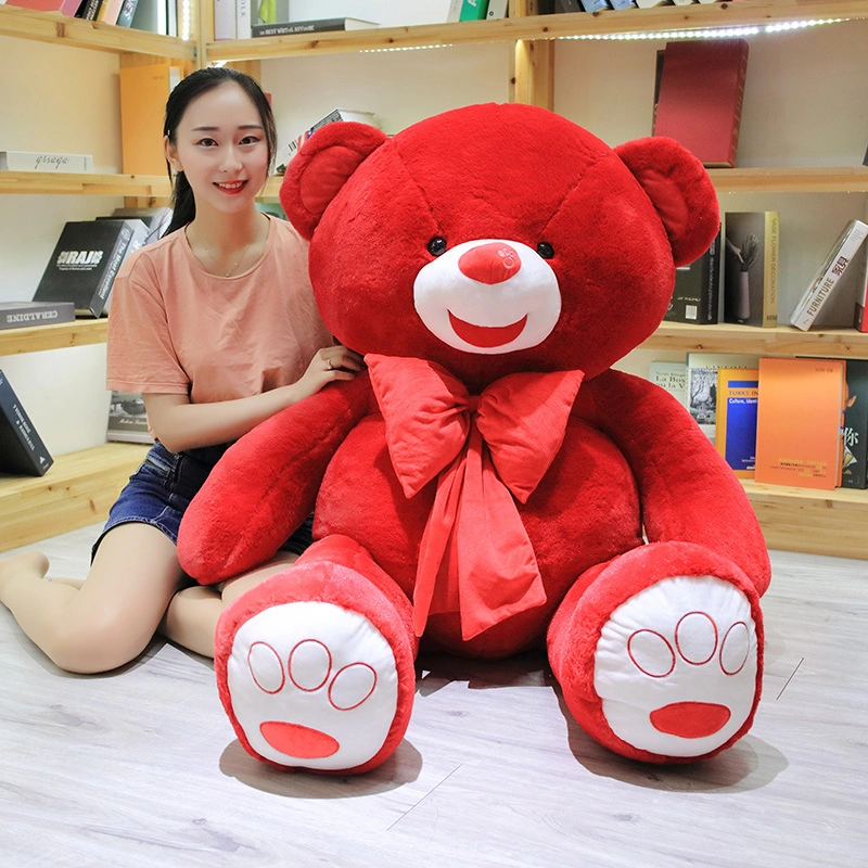Venda por grosso de animais taxidermizados Plush Dia dos Namorados Dom Red Teddy Bear