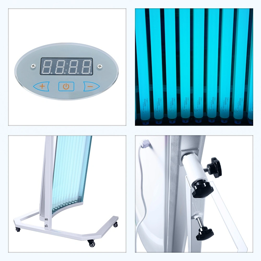 Cama bronceadora Cosmedico Uso doméstico de la luz de todo su cuerpo 360 grados de rotación mintiendo&amp;Dosel Bodypad solarium vertical