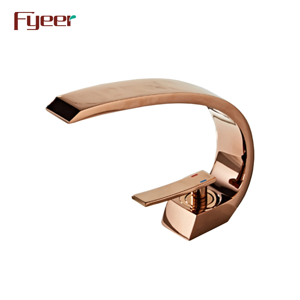 Fyeer 2019 New Rose Gold Bathroom Basin Faucet