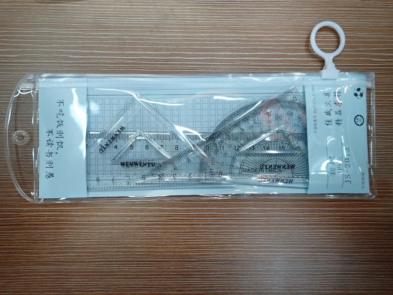 4 Pieces Ruler Set Stationery Set Office Stationery Set 20cm Ruler Set