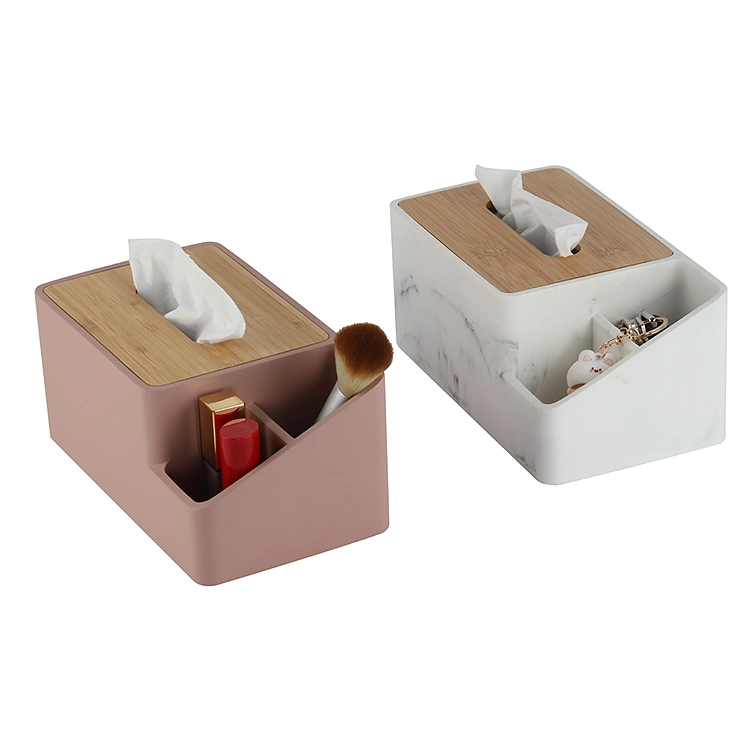 Home Desk Multifunctional Resin Organizer Storage Tissue Box