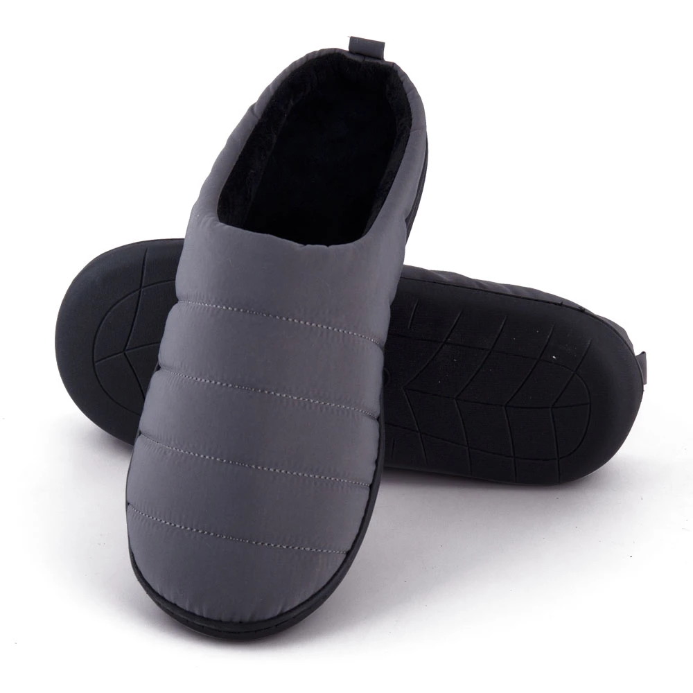 Warm Waterproof Anti-Slip Outsole Nylon Soft House Home Indoor Outdoor Slide Adult Men Slippers Shoes