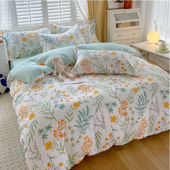 Cotton Luxury Home Textile Bedding Sets Bed Sheet Any Size Available Duvet Cover Adult Home