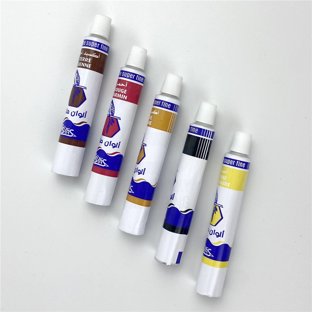 Tube souple Tube pliable en aluminium vide pour peinture à l'huile, couleur à l'huile, aquarelle, peintures artistiques pigments