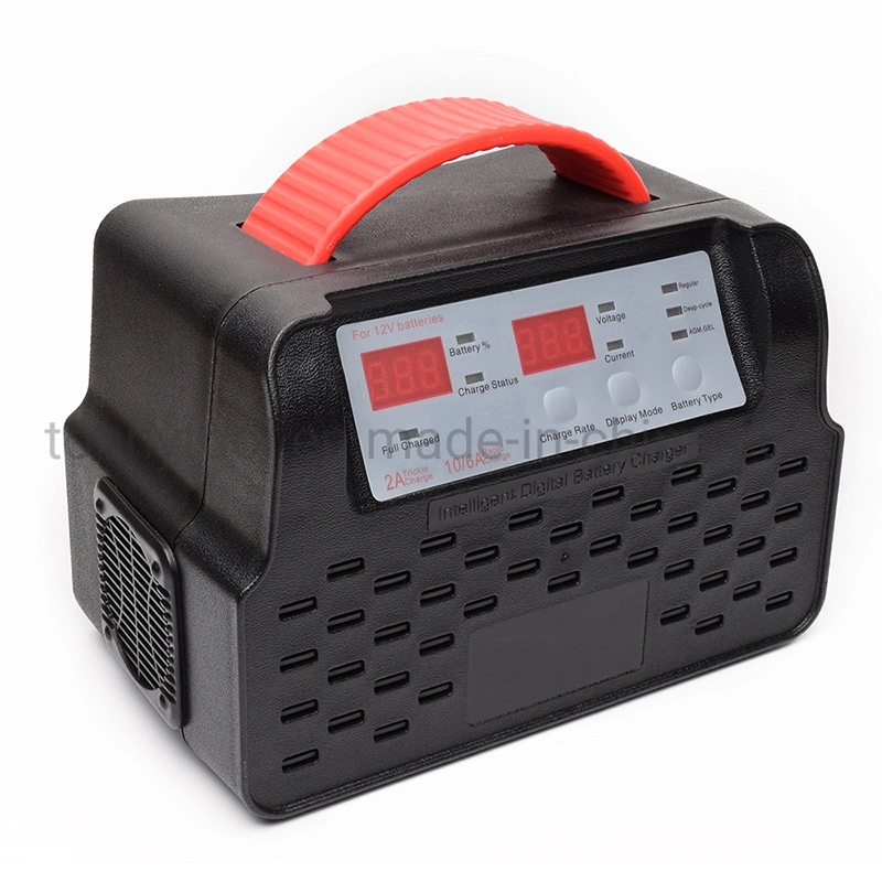 12V Portable Auto Battery Charger for All Lead Acid Batteries