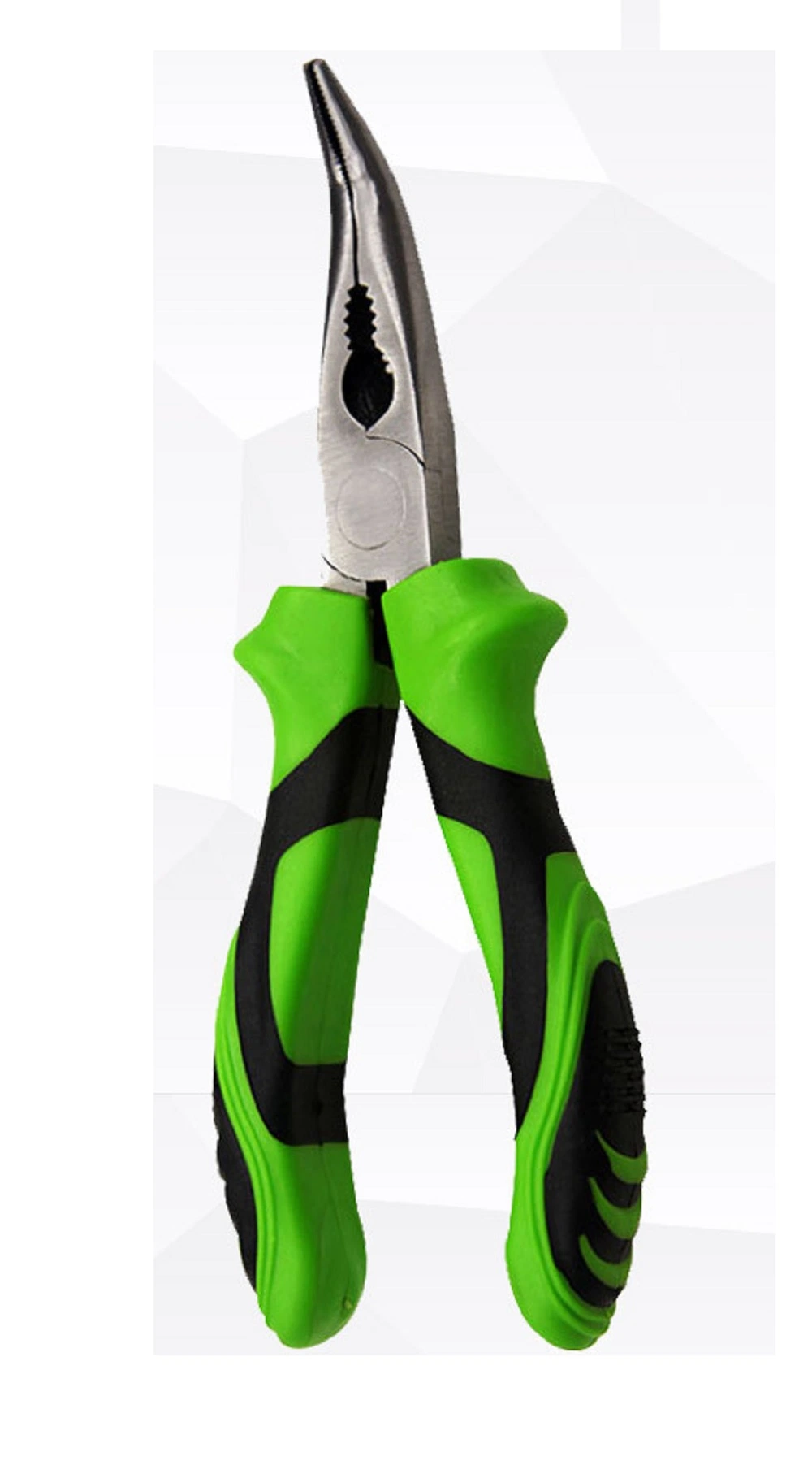 8 Inch Bent&Curved Needle Nose Pliers with Ergo Handles