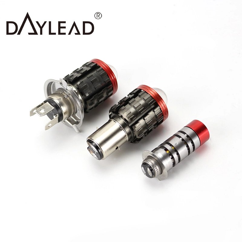 Dual Color Motorcycle Headlight Bulb High/Low Beam Autobike LED Fog Lamp