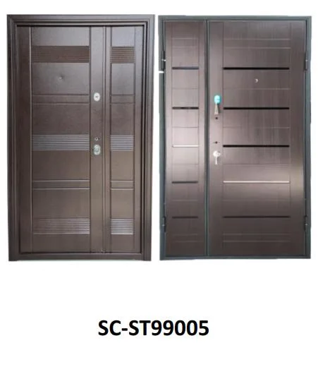 Russia Style Steel Wood Material Modern Iron Door