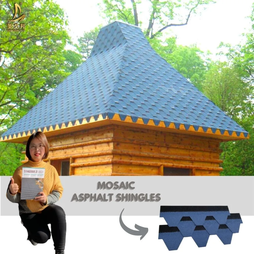Asfalto Sangobuild ardósias para telhados telhas coloridas abrange soluções de materiais de construção à prova de água