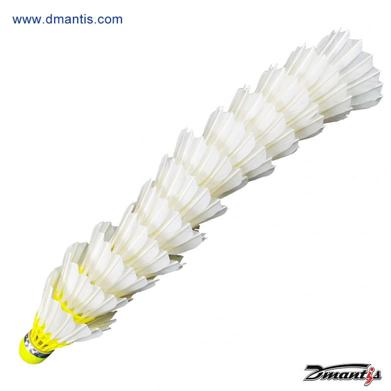 Dmantis Yellow Color 3in1 Natural Goose Feather Badminton Shuttlecock