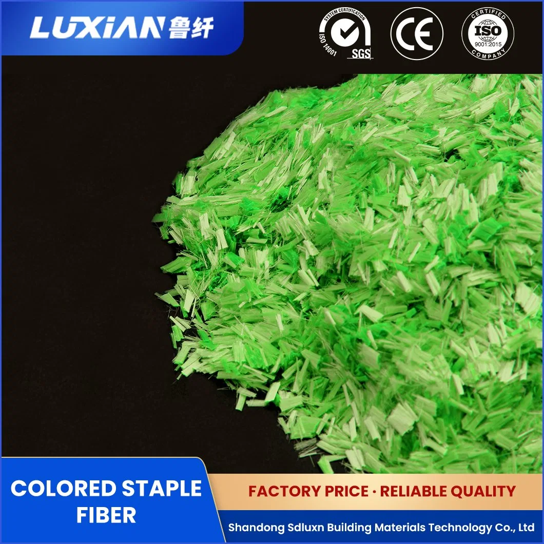 Sdluxn Gewöhnliche Feste Staple Faser Probe Verfügbar Farbe Regeneriert Polyester Fiber China Anti-Distortion Farbe Recyceltes Polyester Stapelfaser Lieferanten