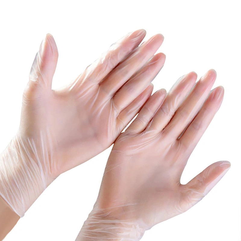 Household Transparent Flexible Work Powder Free PVC Cleanroom Vinyl Gloves