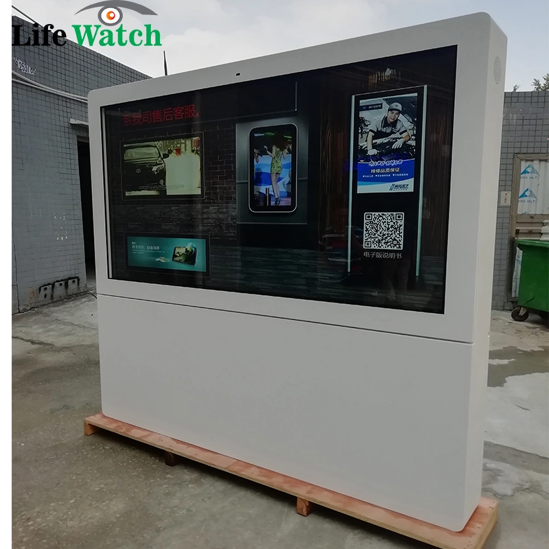 Netzwerk 75-Zoll-Landschaft Android System Interaktive Outdoor-LCD Digital Signage Kiosk Totem Display Werbung Player