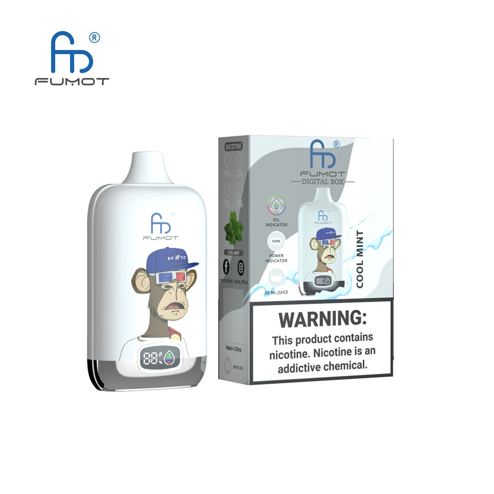 Atacado Fumot Randm caixa Digital 12000 Puffs Vape preço 20ml Barra de macaco descartável Randm Sunax, macaco eletrónico, com isqueiro descartável