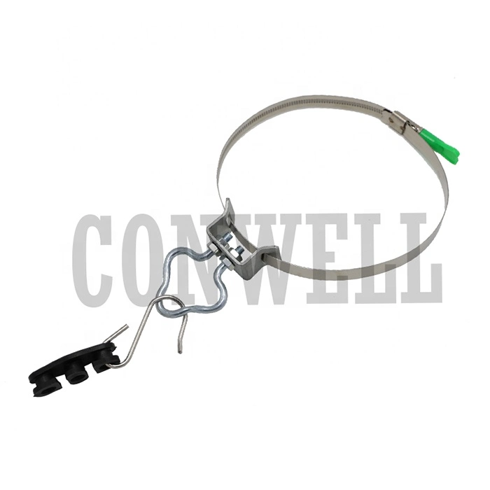 FTTH Drop Cable Clamp Steel Galvanized Coating Cable Bracket