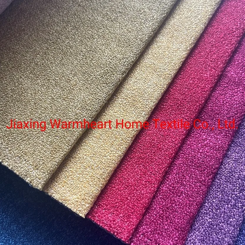 Polyester Plain Dyed Woven Fabric for Sofa Furniture Chair Bedding Upholstery Fabric (WH12)