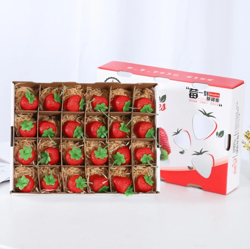 Hermoso fruto y fresa caja de embalaje de cartón corrugado Egg-Crate