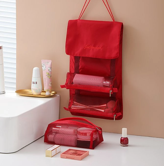 Wholesale/Supplier Detachable Makeup Bag Portable 4-in-1 Toiletry Bag Folding Travel Cosmetic Bag Storage Set