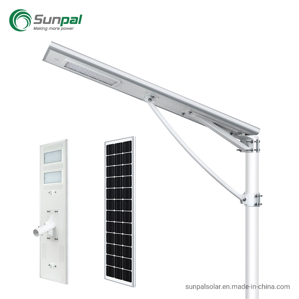 Sunpal 100W 200W IP65 6hours tiempo de carga Gobierno uso aluminio Lámparas solares de calle con batería de litio incorporada