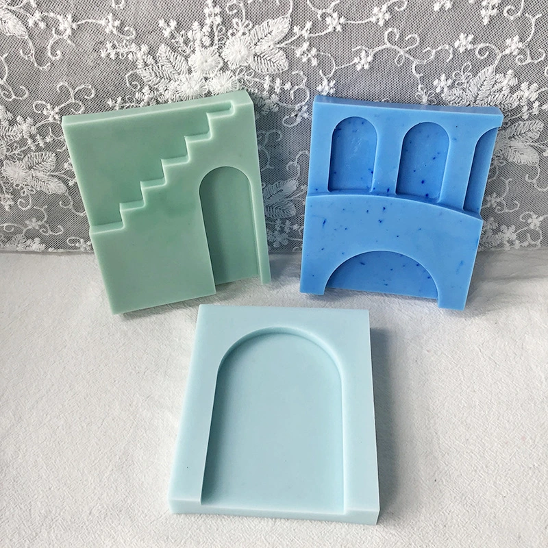 Geometric Cube Arch Door-Shaped Aromatherapy Candle Unique Handmade Soap Silicone Mold