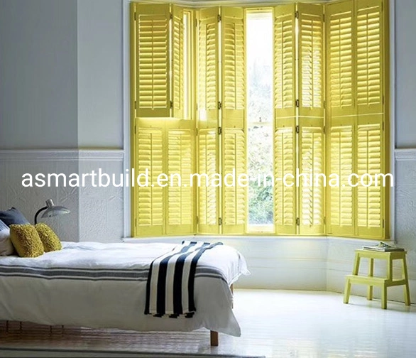 Plantation Blinds/ Window Shutter/Lourve Window for Living Room with Paulownia/Basswood/PVC/Aluminum Options