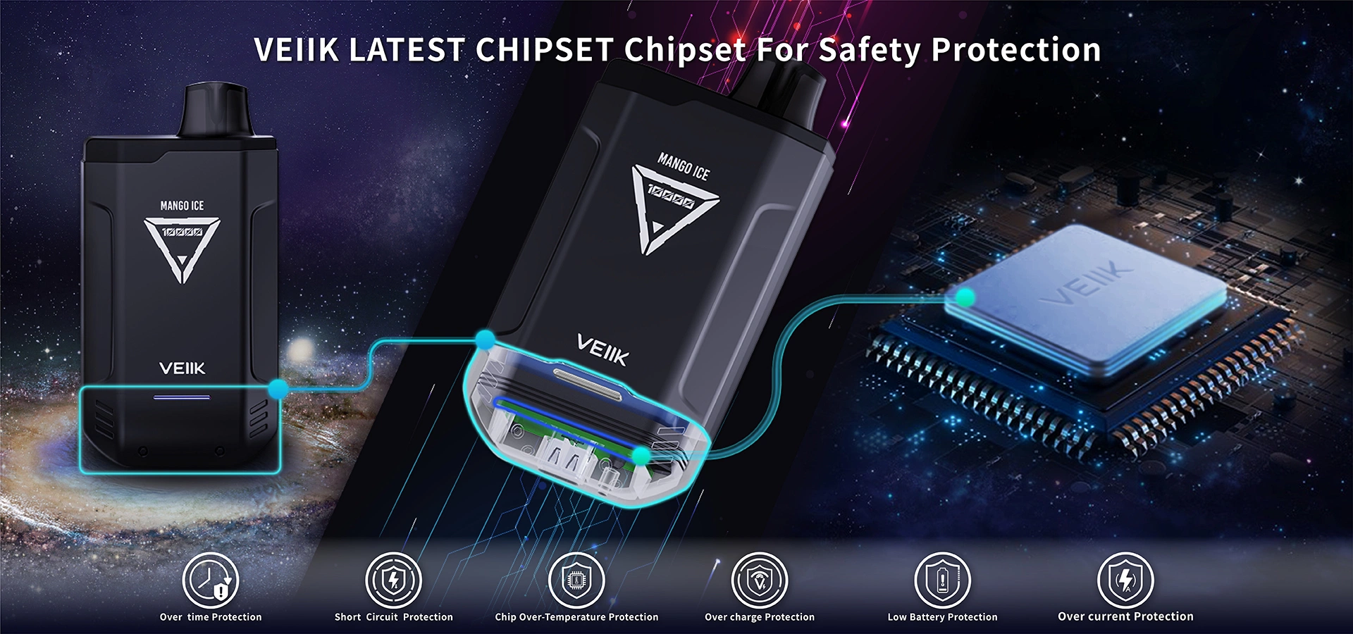 منتج جديد Veiik X Space 10000puffs السجائر I vaporizer الكهربائية استمتع بتذوق أتوميوم من Vape