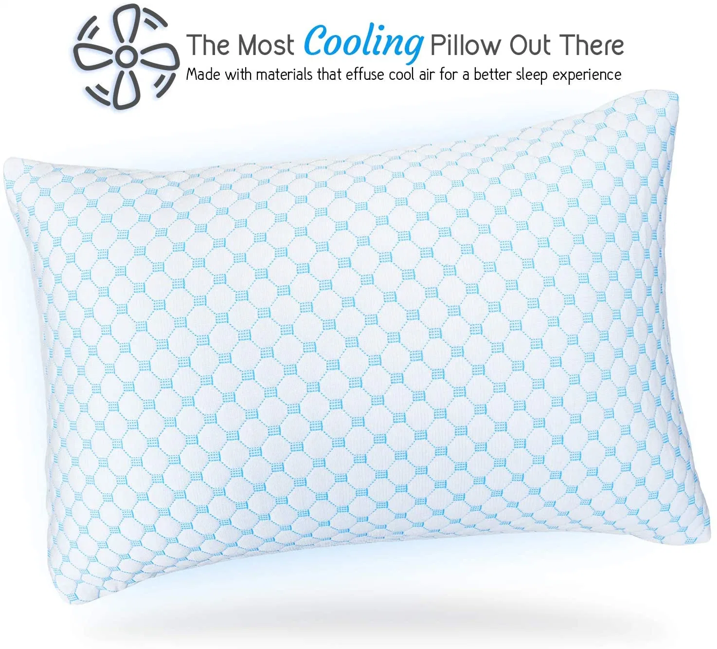 Ice Silk and Gel Infused Memory Foam Pillow Cooling Pillowcase