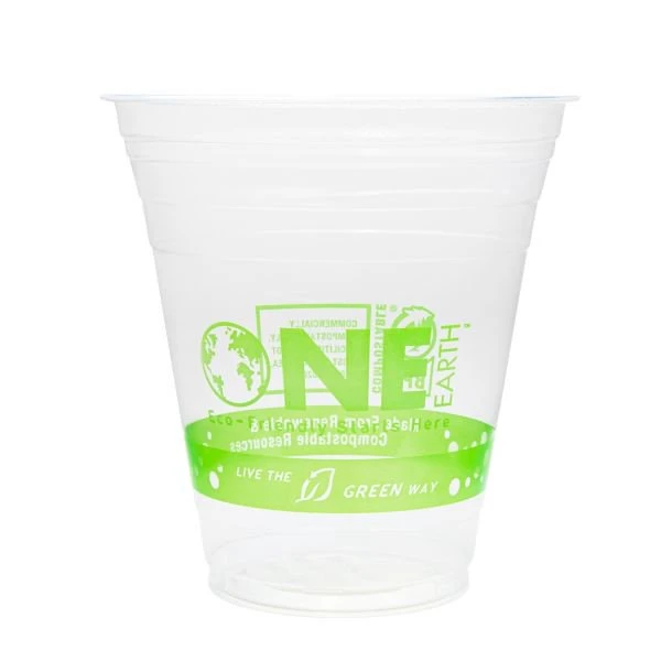 Banheira de venda preço grossista 100% Compostável Biodegradáveis Eco-Friendly PLA claro descartáveis de plástico bebida fria chávena de café TUV/BPI EN13432, ASTM D6400