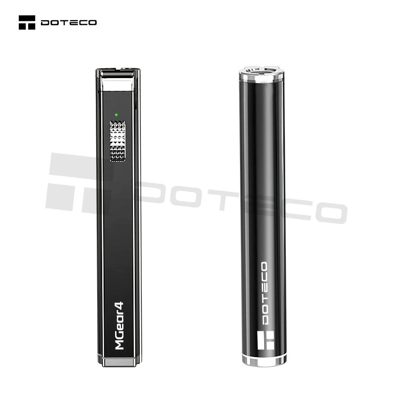 DOT Gear Slim Battery Metal Gear Button 510 Threaded Vaporizer Cartridge