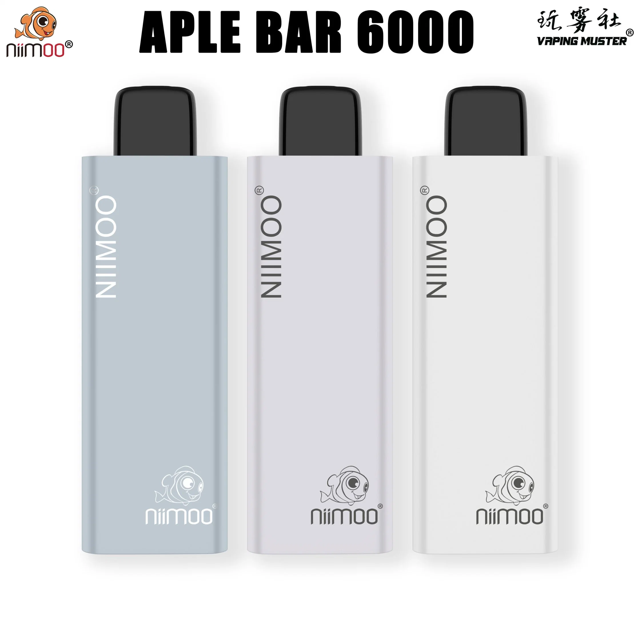 Wholesale/Supplier Price Rechargeable Vape Niimoo Aple Bar 6000 Puff Best Price Mesh Coil Mini Vape Pod