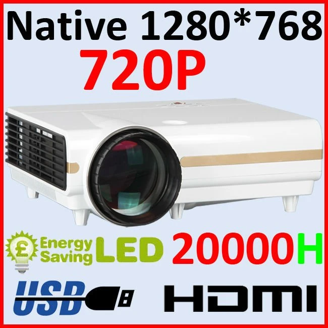 Apresentação comercial 720P LED Projector DLP