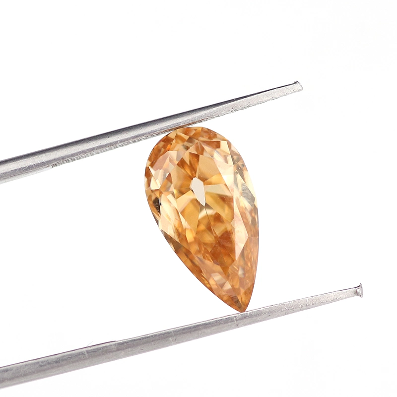 2022 Nouveau en forme de poire personnalisé lâche Moissanite Pierre Champagne Moc couleur coupe la fabrication de bijoux personnalisés pour les hommes et femmes