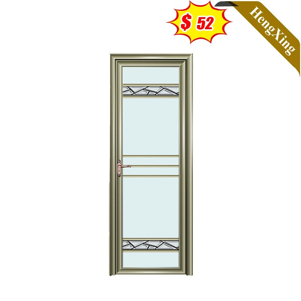 Hot Sale Building Material Bathroom Toilet Door with Glass Wooden Frosted Casement Interior Door (UL-22D001)