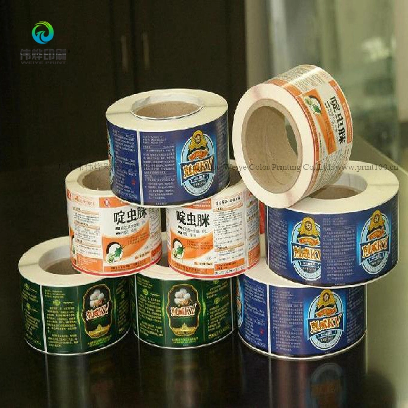 Paper PVC Roll Stickers for Beverage Bottle