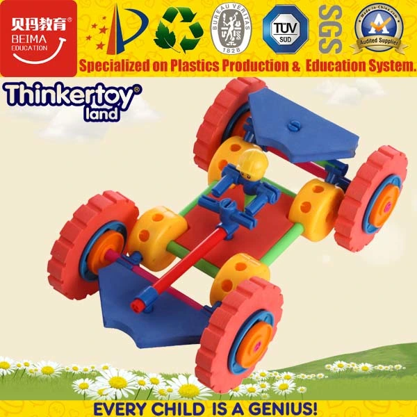 2023 nuevos ABS producen Creative Colorful Building Blocks Car Toy