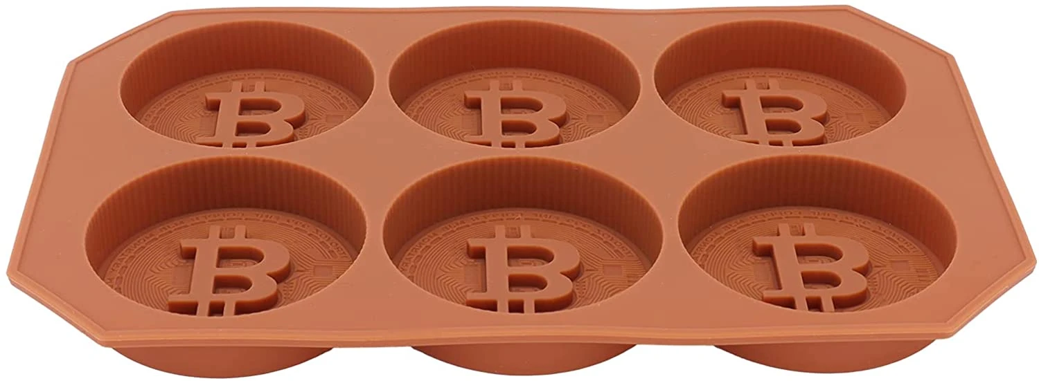 DIY Cake Mold, Cake Mould DIY Bitcoin Virtual Coin Silicone Chocolate Baking Cake Mold for Making Cake Ice Cubes Chocolate