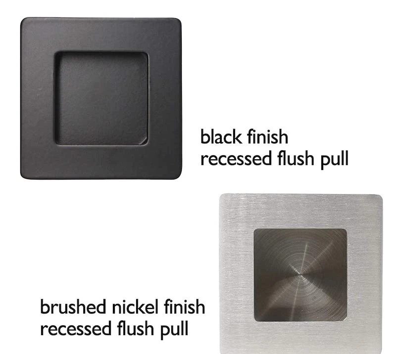 Square Stainless Steel Recessed Concealed Door Finger Handle Furniture Pull
